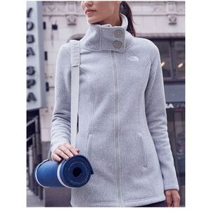 The North Face Lunabrooke Sweater Fleece jacket light gray sz XL